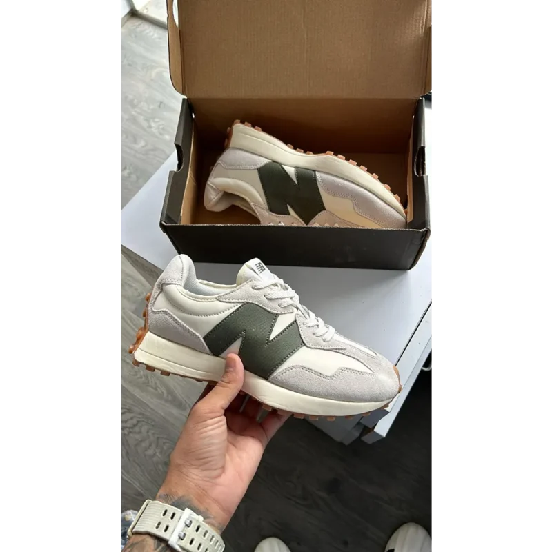 Classy New Balance 327 Black Grey Shoes For Men (S1H68)