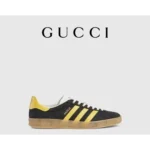 Premium Adidas X Gucci Gazelle Black Yellow Shoes For Men (BSF1572)