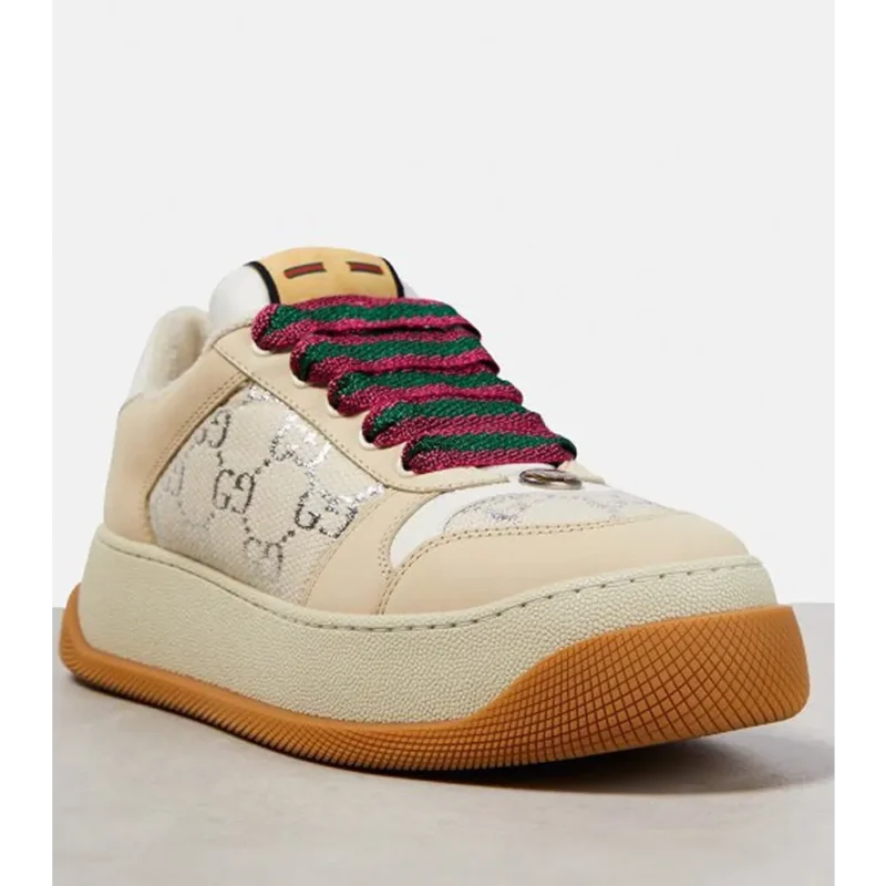 Premium Gucci Screener Gg Leather Trimmed Canvas Shoes For Men (SFS1611)