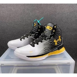 Premium Under Armour Stephen Curry 1 Black Gold Shoes For Men (BSF1606)