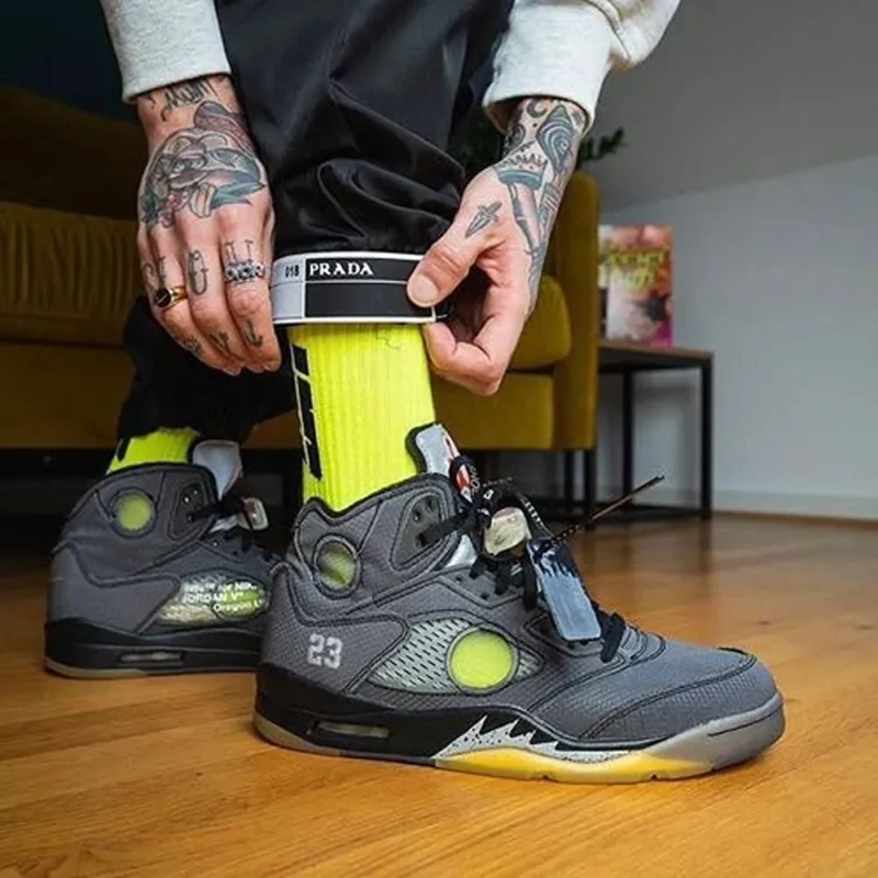 Trendy Nike Air Jordan Retro 5 Off White Shoes For Men (BSF1614)