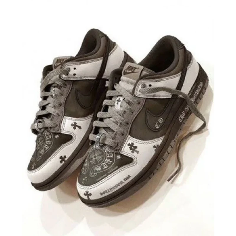 Trendy Nike Sb Dunk Low Chrome Heart White Cocoa Shoes For Men (SOH345)