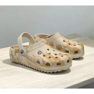 Trendy Crocs Classic Clogs Marbled Beige For Men (SOH349)