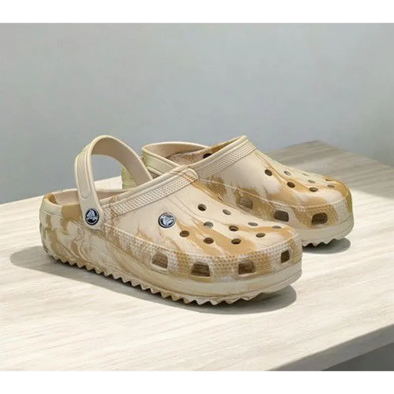 Trendy Crocs Classic Clogs Marbled Beige For Men (SOH349)