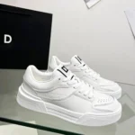 Trendy Dolce & Gabbana New Roma Top Low Triple White Shoes For Men (SOH362)