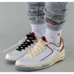 Trendy Air Jordan Retro 2 Low Sp Off White Chicago White Red Shoes For Men (SOH363)