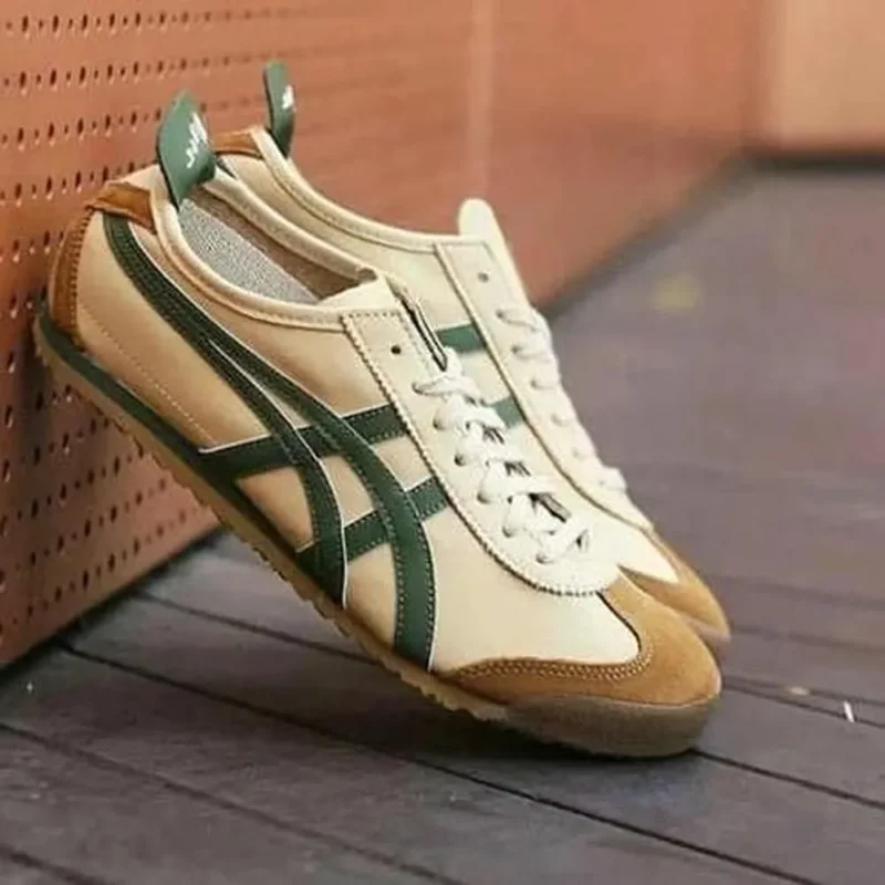 Trendy Ontisuka Tiger Mexico 66 Beige Green Shoes For Men (SOH364)