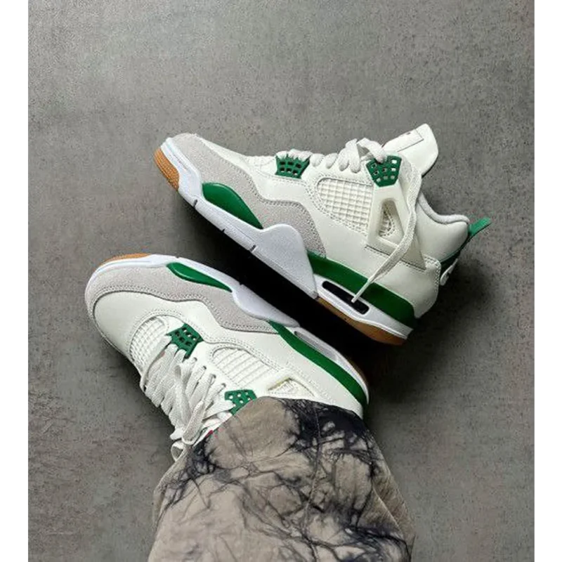 Trendy Air Jordan Retro 4 Sb Pine Green Shoes For Men (SOH365)
