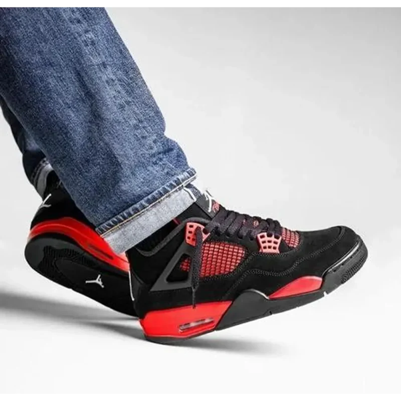 Imported Air Jordan Retro 4 Thunder Red Shoes For Men (BSF1722)