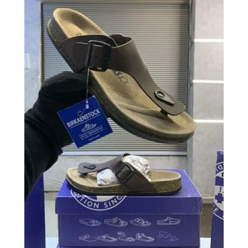 Luxurious Birkenstocks Brown Slide For Men (FF528)