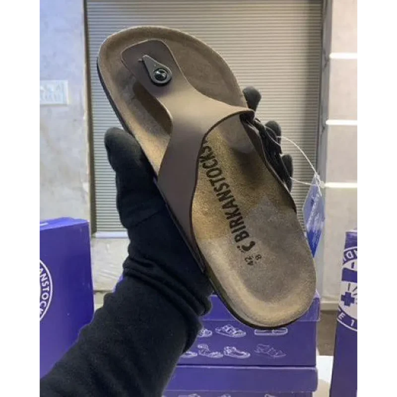 Luxurious Birkenstocks Brown Slide For Men (FF528)