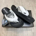 Luxurious Skechers Hyper Burst Simplex Black White Slides For Men (FF529)