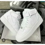 Luxurious Nike Airforce Mid Long Leather Shoes For Women (SIG702)