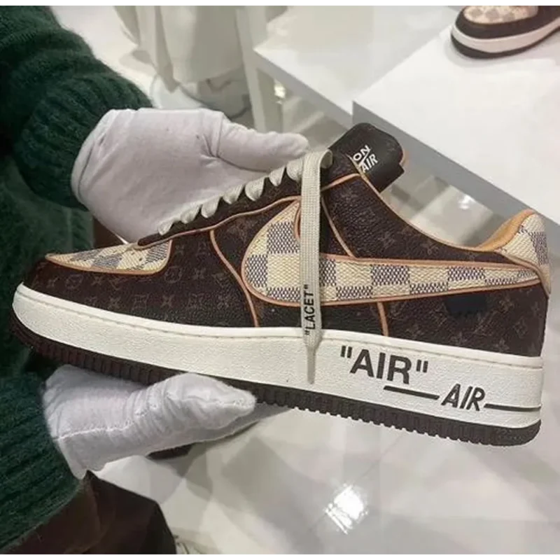 Luxurious Nike Airforce Lv Brown Shoes For Men (SIG714)