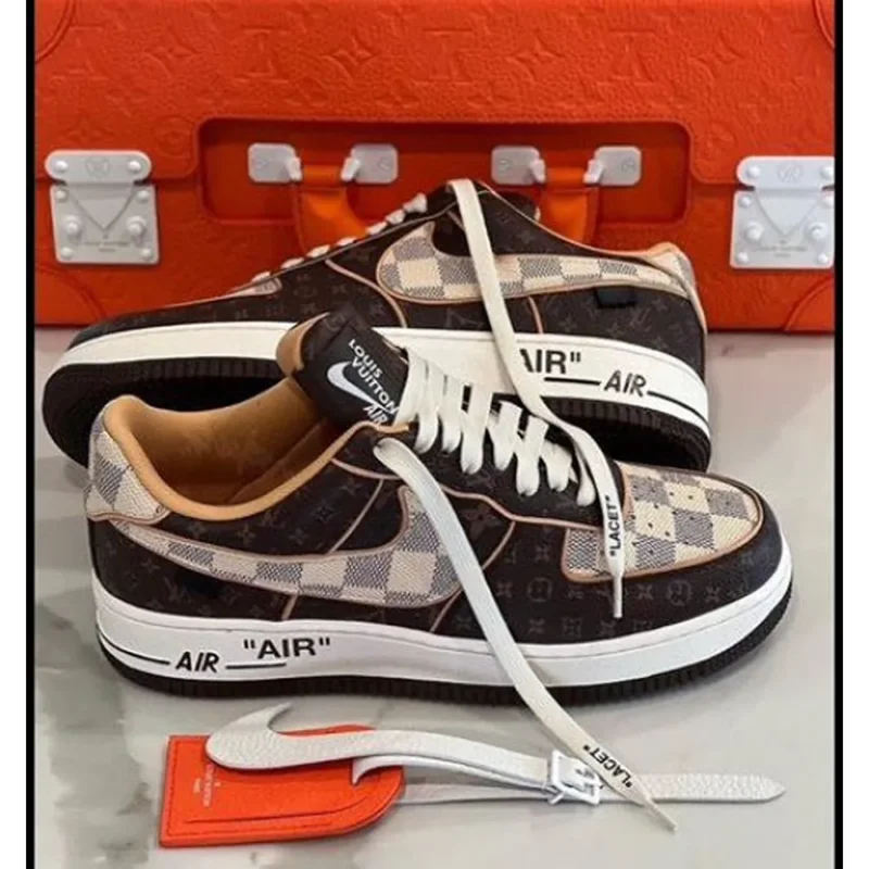 Luxurious Nike Airforce Lv Brown Shoes For Men (SIG714)