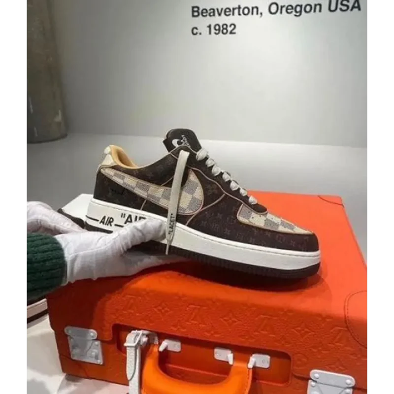 Luxurious Nike Airforce Lv Brown Shoes For Men (SIG714)