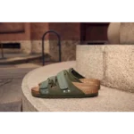 Luxurious Birkenstocks Green Uji Slide For Men (SIG56)