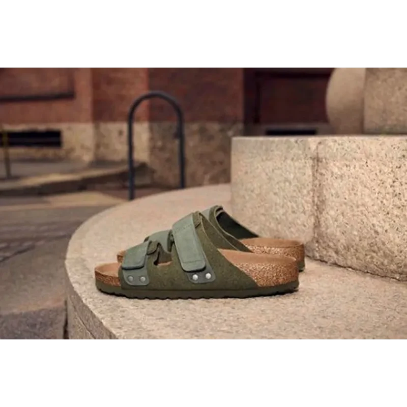 Luxurious Birkenstocks Green Uji Slide For Men (SIG56)