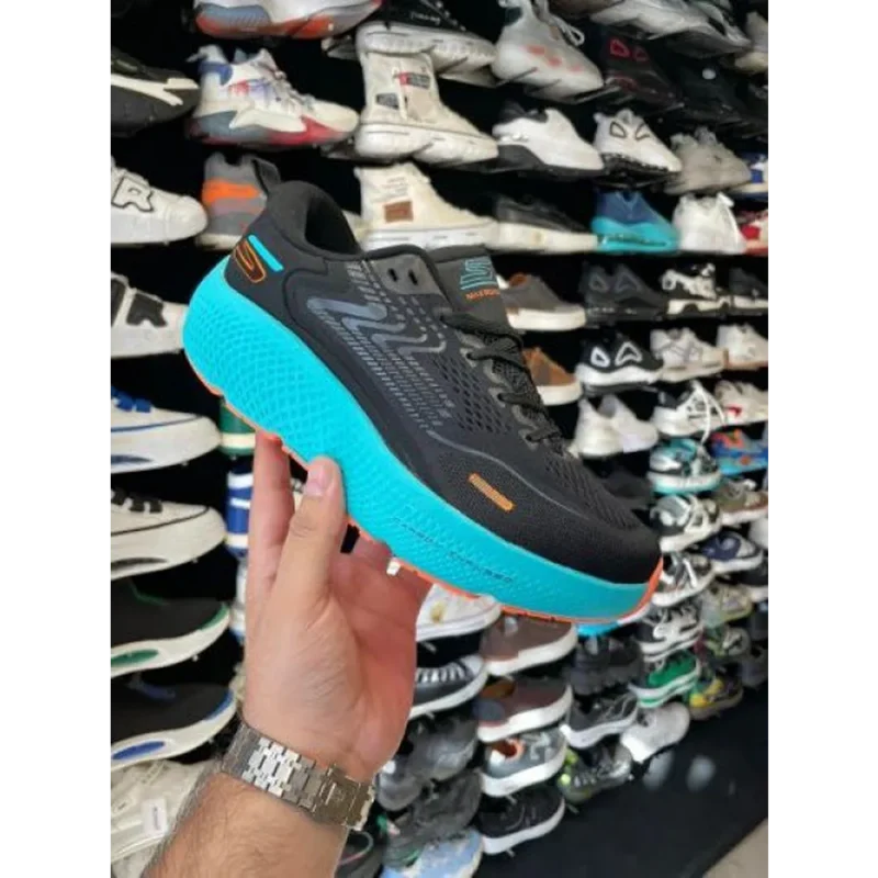Luxurious Skechers Go Run Maxroad Black Blue Shoes For Men (SIG773)