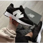 Trendy New Balance 327 Black White Shoes For Men (LAZ1521)