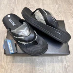 Trendy Skechers Hyper Burst Simplex Full Black Slides For Men (FF551)