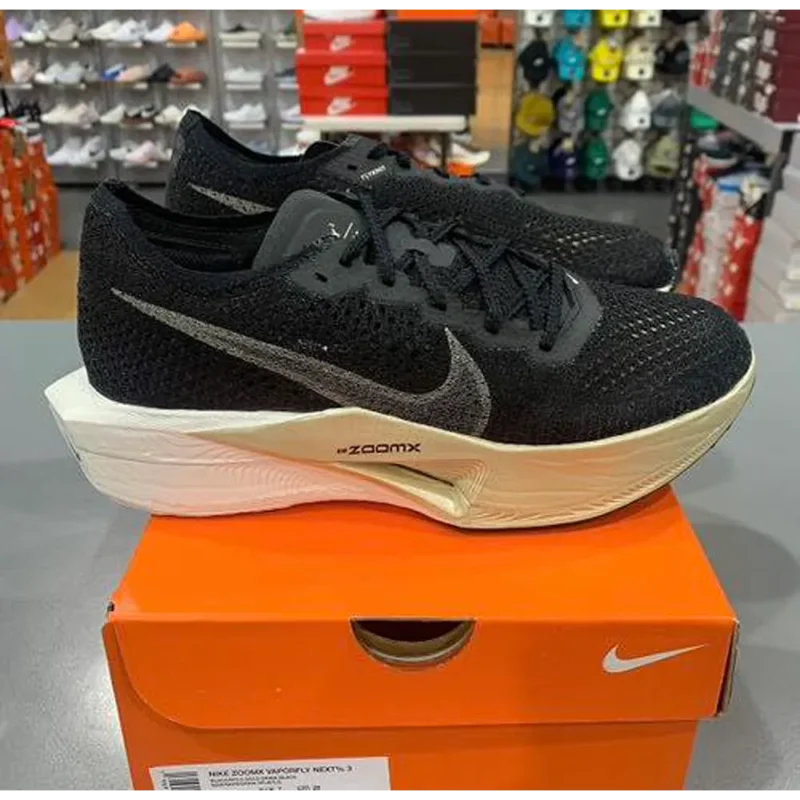 Trendy Nike Vaporfly Next 3 Black Gold Shoes For Men (FF555)