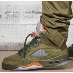 Trendy Air Jordan Retro 5 Olive Shoes For Men (FF566)