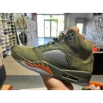 Trendy Air Jordan Retro 5 Olive Shoes For Men (FF566)