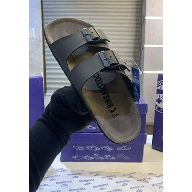 Trendy Birkenstock Slides Black For Men (FF591)