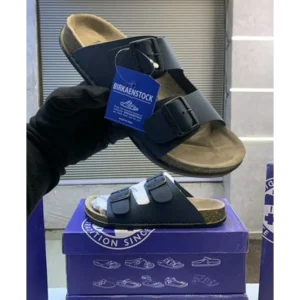 Trendy Birkenstock Slides Navy Blue For Men (FF592)