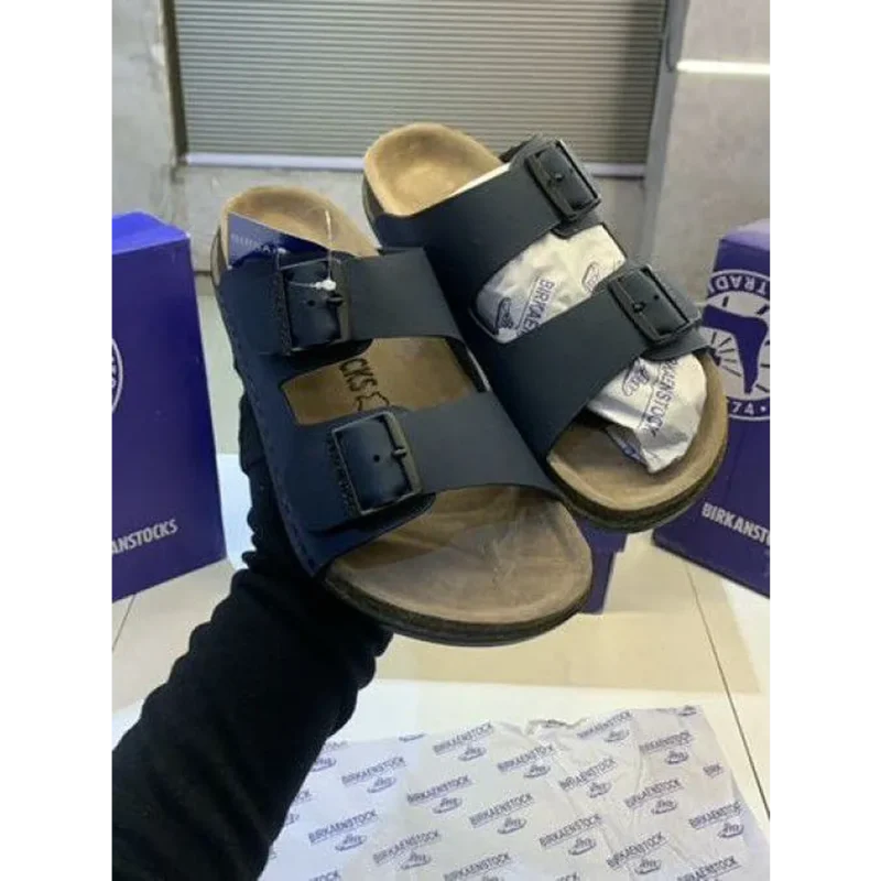 Trendy Birkenstock Slides Navy Blue For Men (FF592)