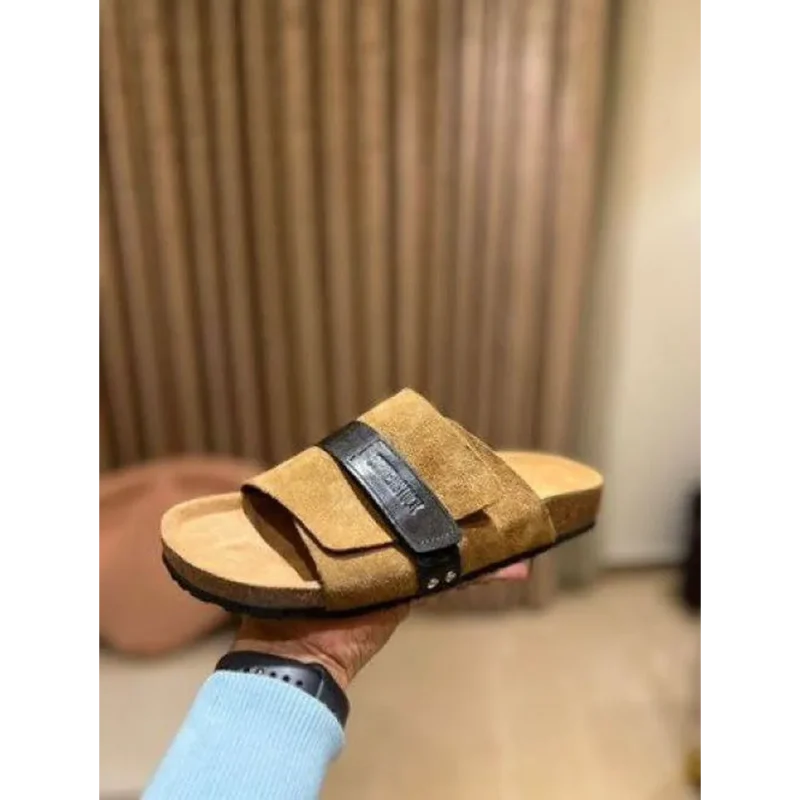 Trendy Birkenstock Kyoto Slides Tan For Men (FF605)