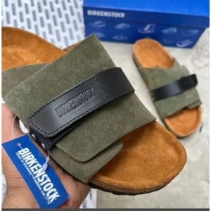 Trendy Birkenstock Kyoto Slides Green For Men (FF606)