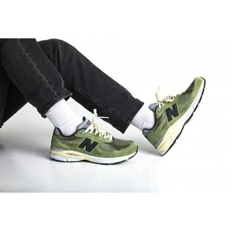 Trendy New Balance 990v3 Jjjjound Olive Shoes For Men (FF614)