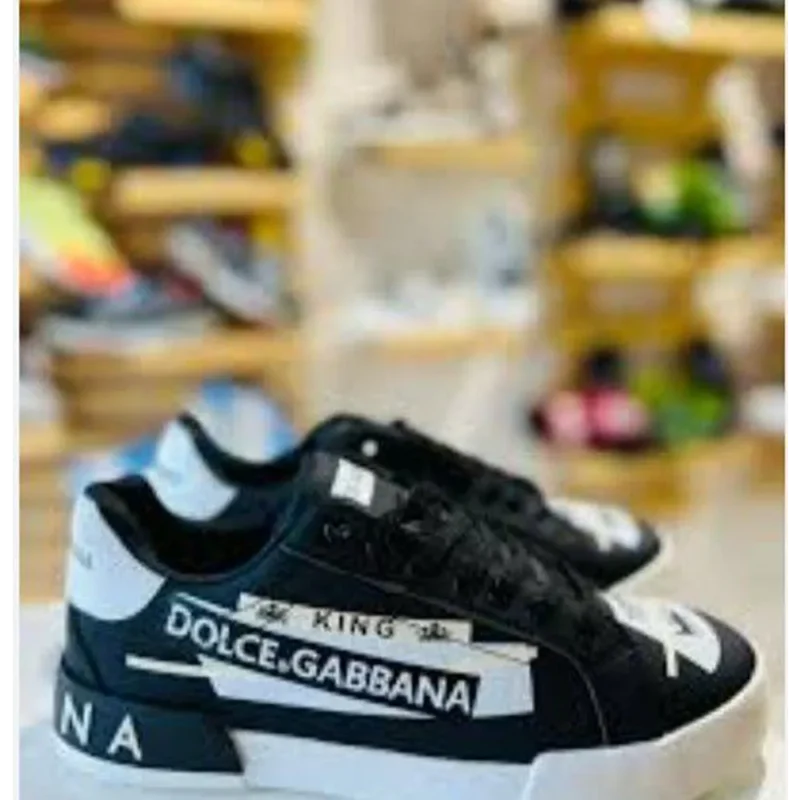 Trendy Dolce & Gabbana Black White Shoes For Men (FF651)