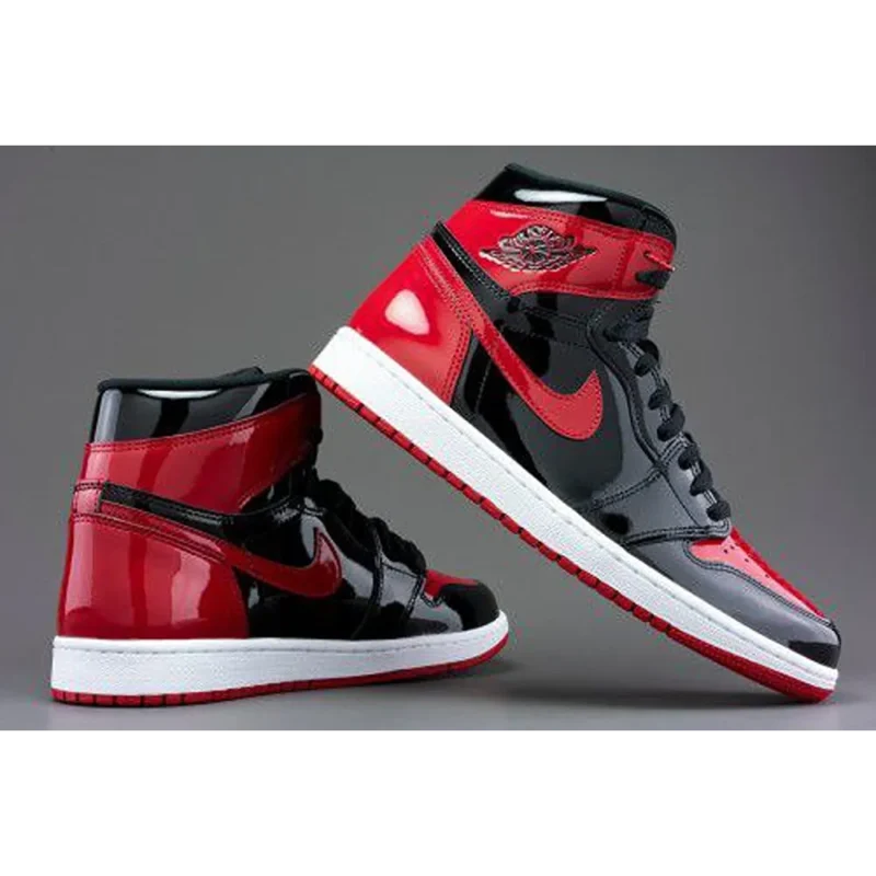 Trendy Air Jordan 1 High Patent Bred Shoes For Men (FF655)