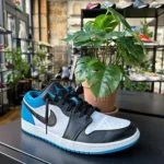 Trendy Nike Air Jordan 1 Low Laser Blue White Shoes For Men (FF656)