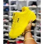 Trendy Fila Disruptor Yellow Shoes For Men (FF707)