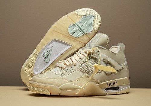 Trendy Air Jordan 4 Off White Shoes For Men (FF725)