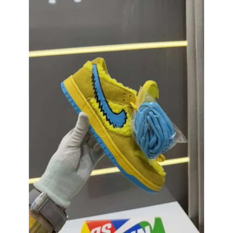 Luxurious Nike Sb Dunk Low Grateful Dead Bears Yellow Shoes For Men (BSF1865)