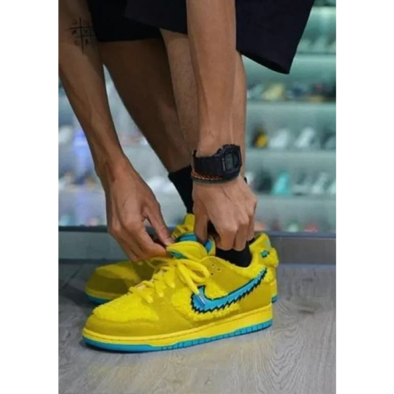 Luxurious Nike Sb Dunk Low Grateful Dead Bears Yellow Shoes For Men (BSF1865)