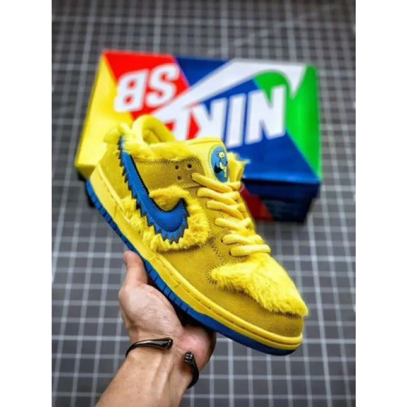 Luxurious Nike Sb Dunk Low Grateful Dead Bears Yellow Shoes For Men (BSF1865)