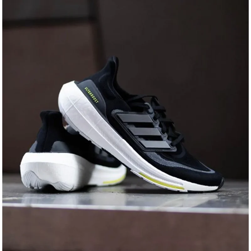 Trendy Adidas Ultra Boost 23 Light Black Neon Shoes For Men (SFS1943)