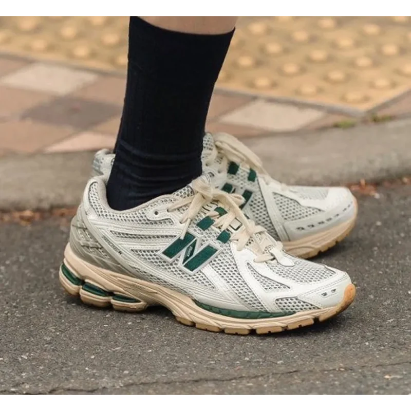 Luxurious New Balance 1906R White-Green Shoes For Men (SFS1941)