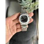 Patek Philippe Watch Nautilus Quartz Silver Black For Men (SL185)