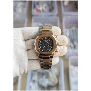 Patek Philippe Watch Nautilus Steel Sun Moon 2Ton For Men (FT160)