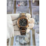 Patek Philippe Watch Nautilus Steel Sun Moon 2Ton For Men (FT160) (Copy)