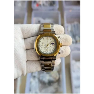 Patek Philippe Watch Nautilus Steel Sun Moon 2Ton-Gold-White For Men (FT159)