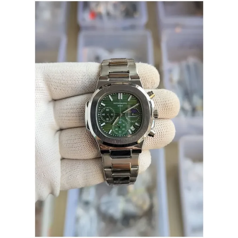 Patek Philippe Watch Nautilus Steel Sun Moon For Men (SS197)