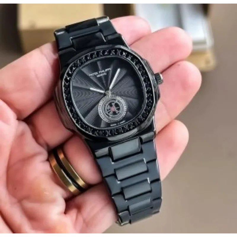 Patek Watch Diamond Full Black Ice For Men (SS182)